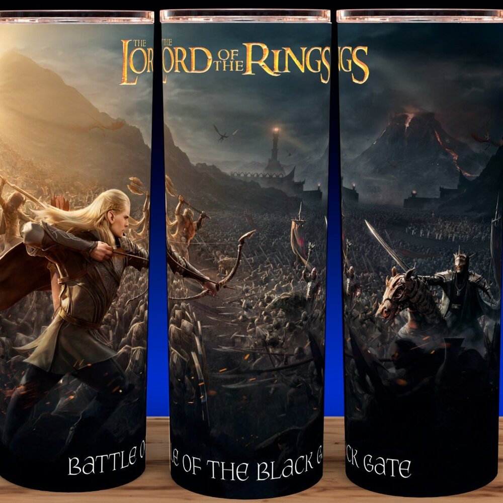 Lord of the Rings Battle of the Black Gate Cup Mug Tumbler